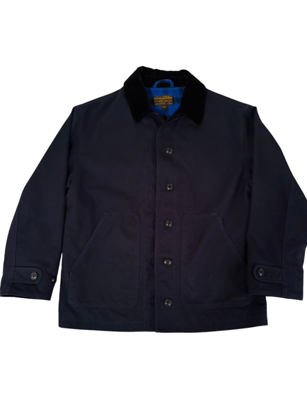Women’s Filson Barn Coat - Dark Navy with Black Collar